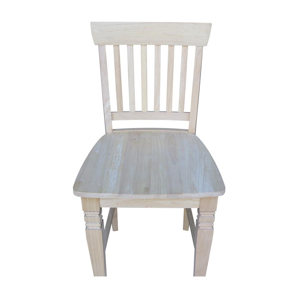 Seattle Counter height Stool - 24" Seat Height, Unfinished. Picture 2