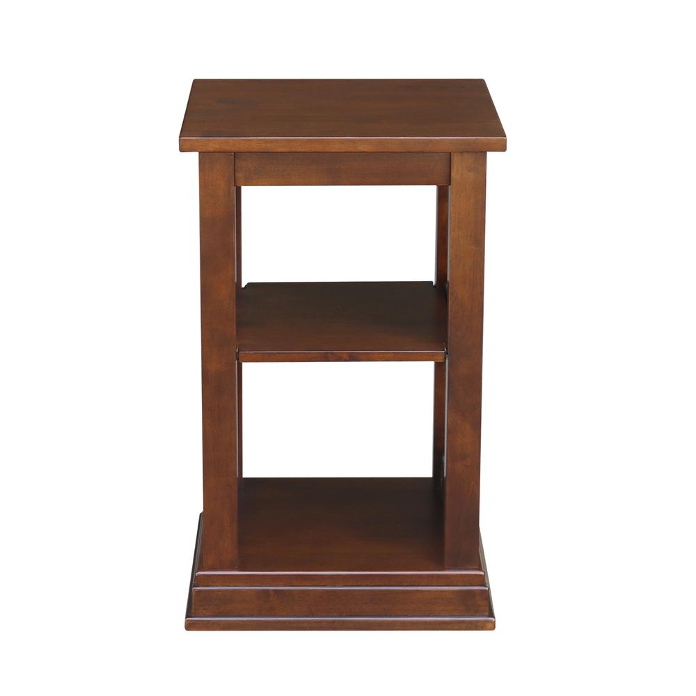 Hampton Accent Table With Shelves, Espresso. Picture 5
