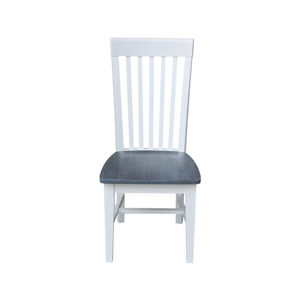Set of Two Tall Mission Chairs, White/Heather gray. Picture 2