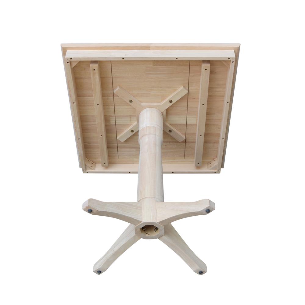 36" x 36" Square Top Pedestal Table  - 35.9"H. Picture 5