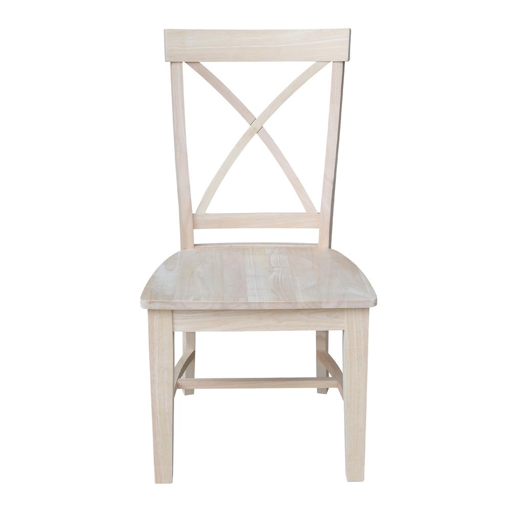 Set of Two Creekside X-Back Chairs, Unfinished. Picture 6
