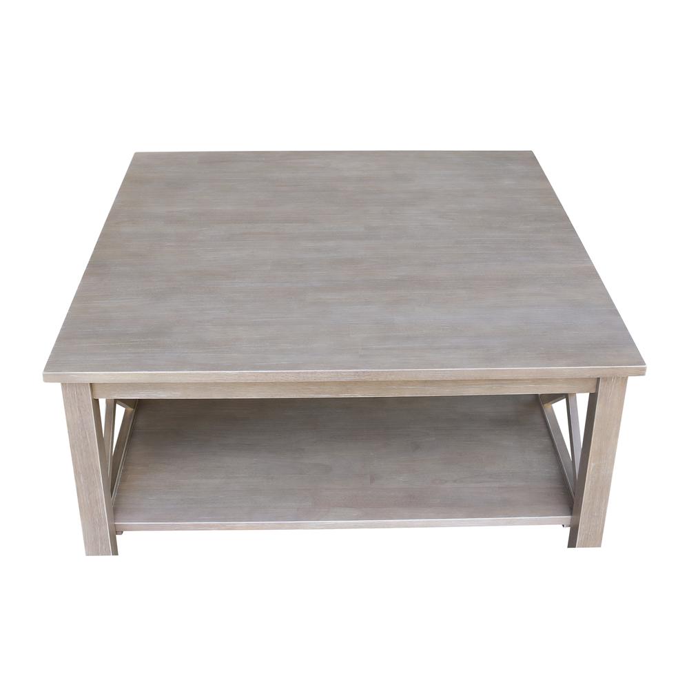 Hampton Square Coffee Table, Washed Gray Taupe. Picture 2