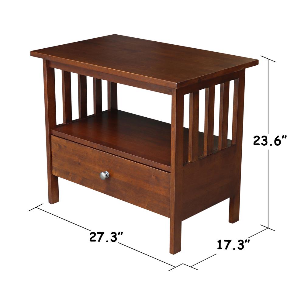Mission Entertainment / TV Stand - 28", Espresso. Picture 9