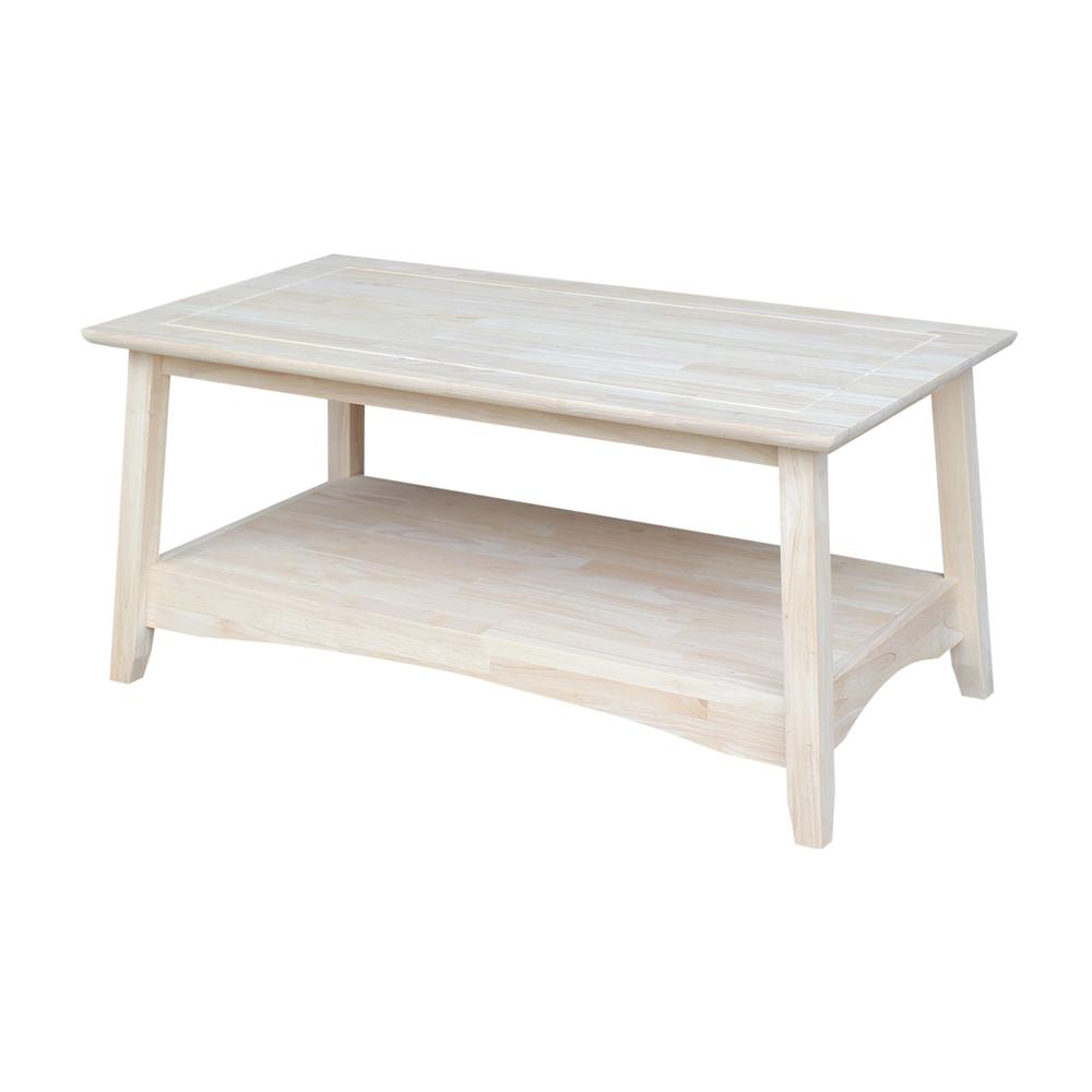 Bombay Tall Coffee Table, Unfinished. Picture 1