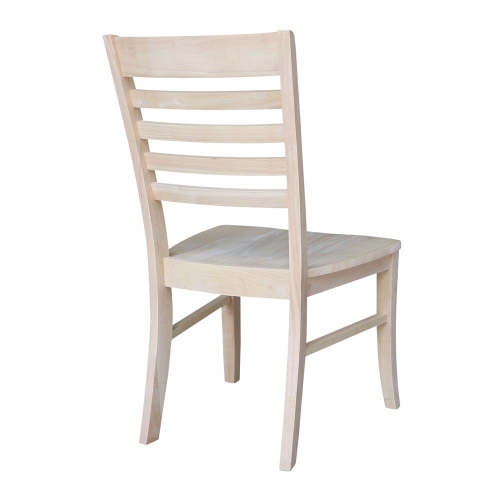 Set of Two Roma Ladderback Chairs, Unfinished. Picture 8