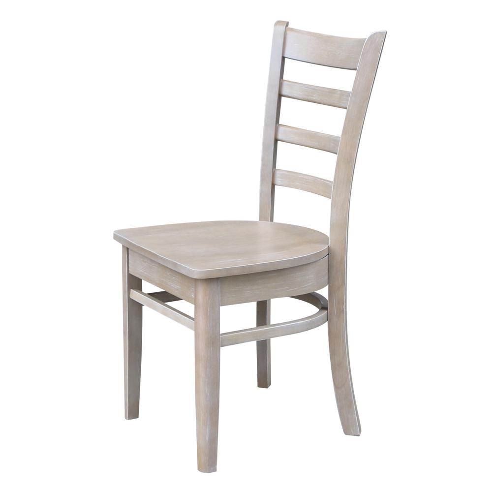 Set of Two Emily Side Chairs, Washed Gray Taupe. Picture 3