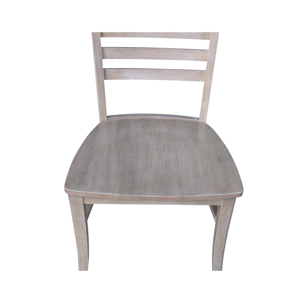 Set of Two Cosmo Chairs, Washed Finish, Washed Gray Taupe. Picture 2