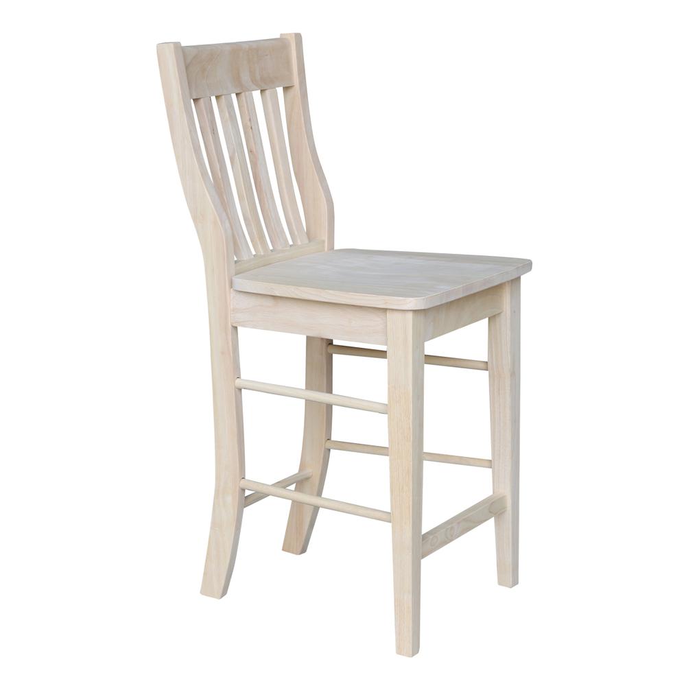 Café Stool - 24" Seat Height, Unfinished. Picture 4