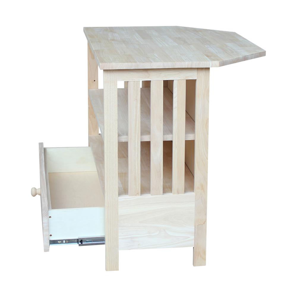 Mission Corner Entertainment / TV Stand, Unfinished. Picture 5