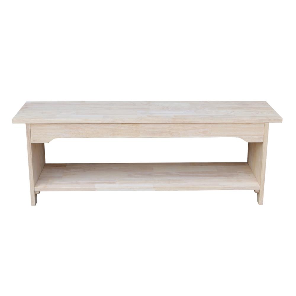 Brookstone Bench - 48" Long , Unfinished. Picture 4