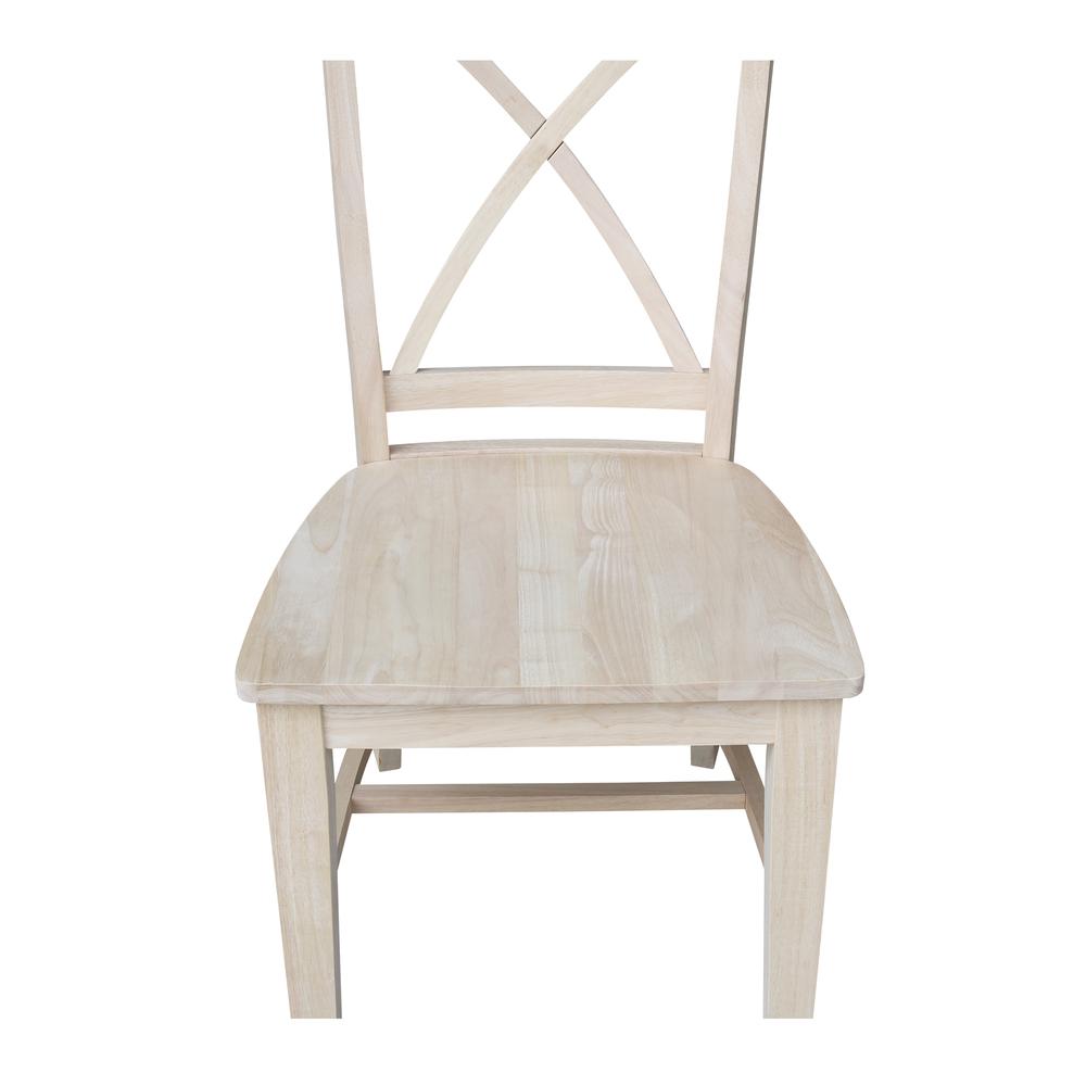 Set of Two Creekside X-Back Chairs, Unfinished. Picture 3