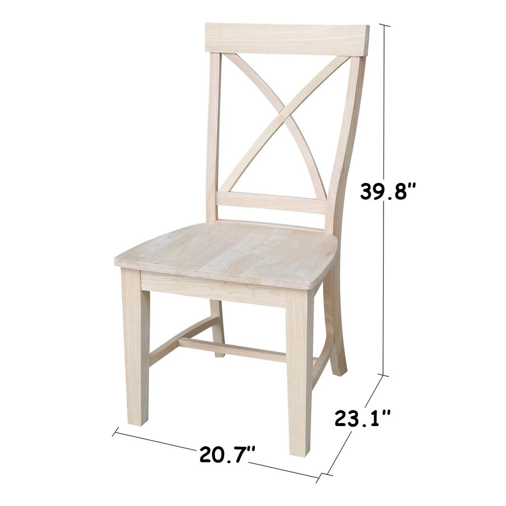 Set of Two Creekside X-Back Chairs, Unfinished. Picture 8