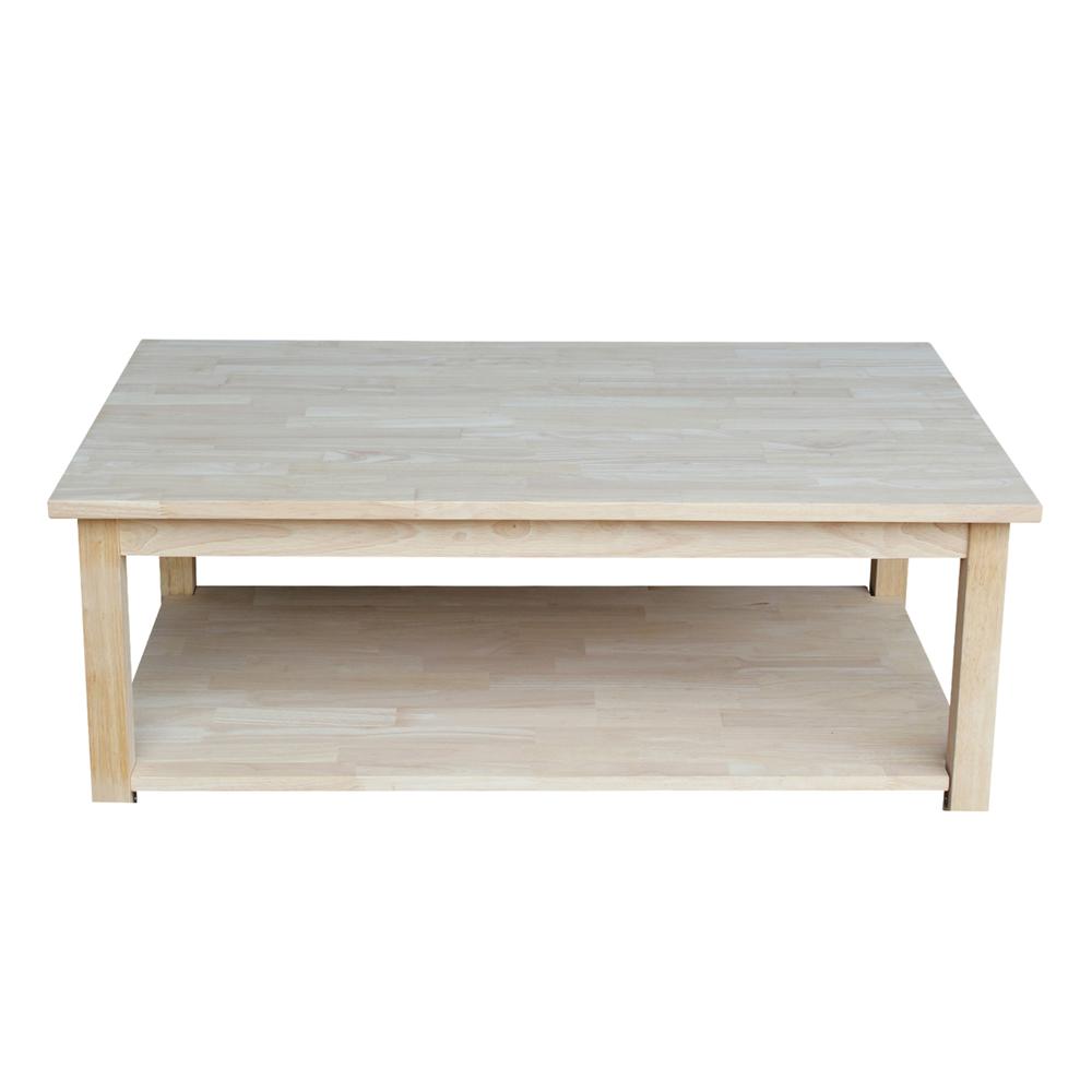 Solano Coffee Table, Unfinished. Picture 2