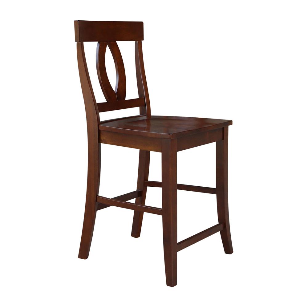 Verona Counter height Stool - 24" Seat Height, Espresso. Picture 5