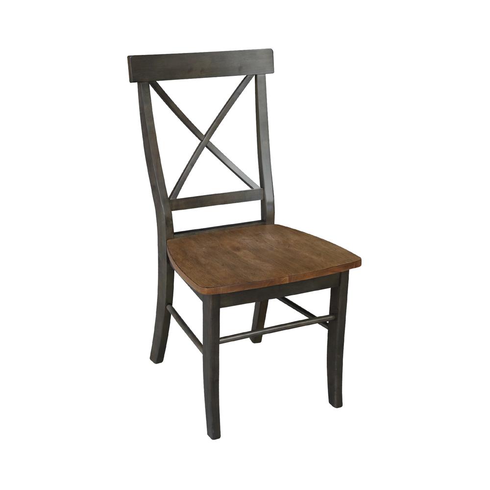 X-Back Chair With Solid Wood Seat  - Set of 2 Chairs. Picture 5