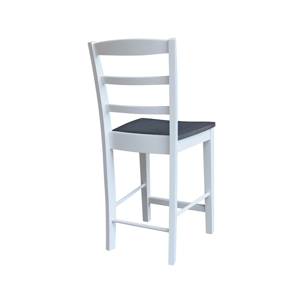 Solid Wood Madrid Counter Height Dining Stool - 24" Seat Height. Picture 9