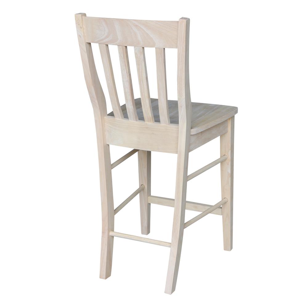 Café Stool - 24" Seat Height, Unfinished. Picture 7