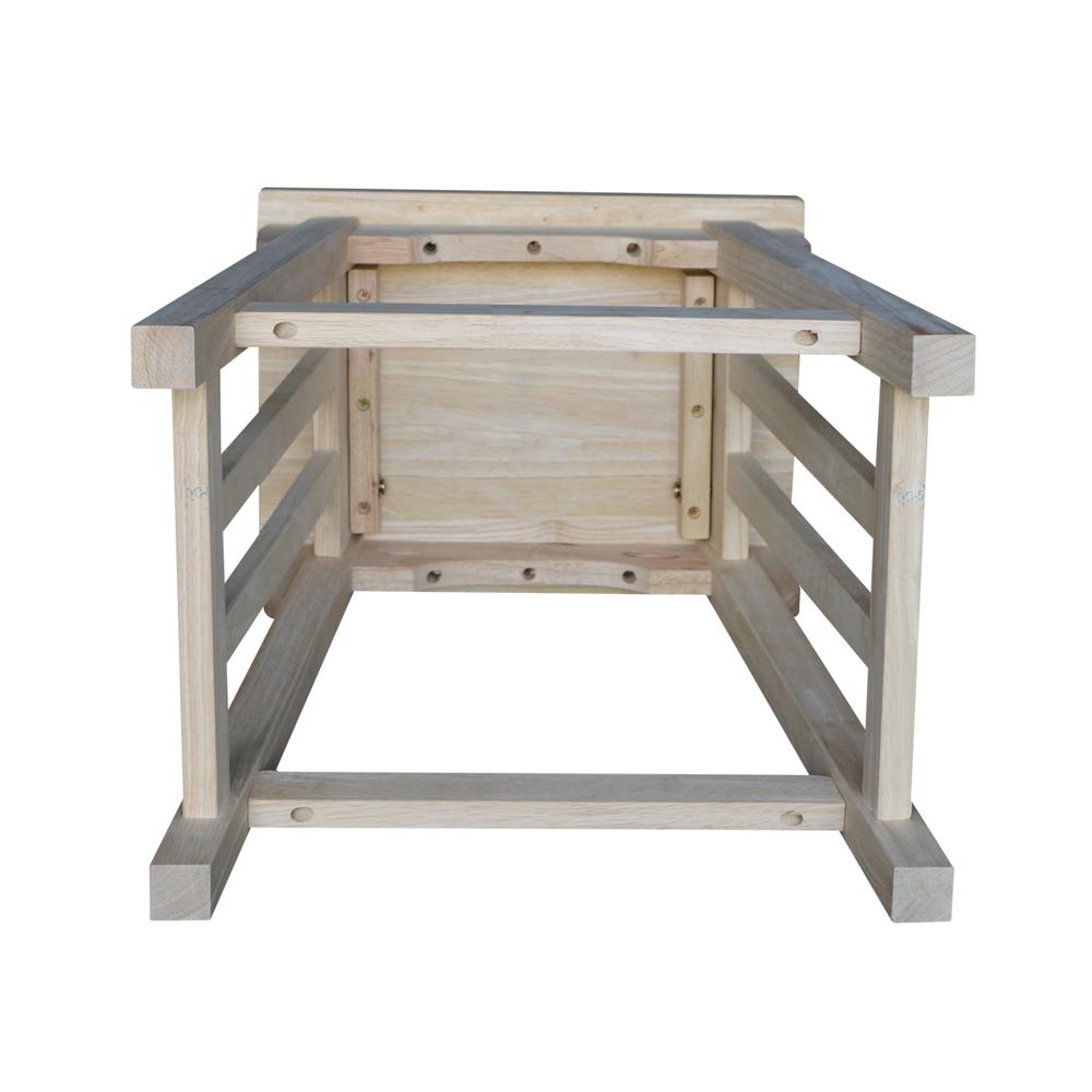 Mission Counter height Stool - 24" Seat Height , Unfinished. Picture 3