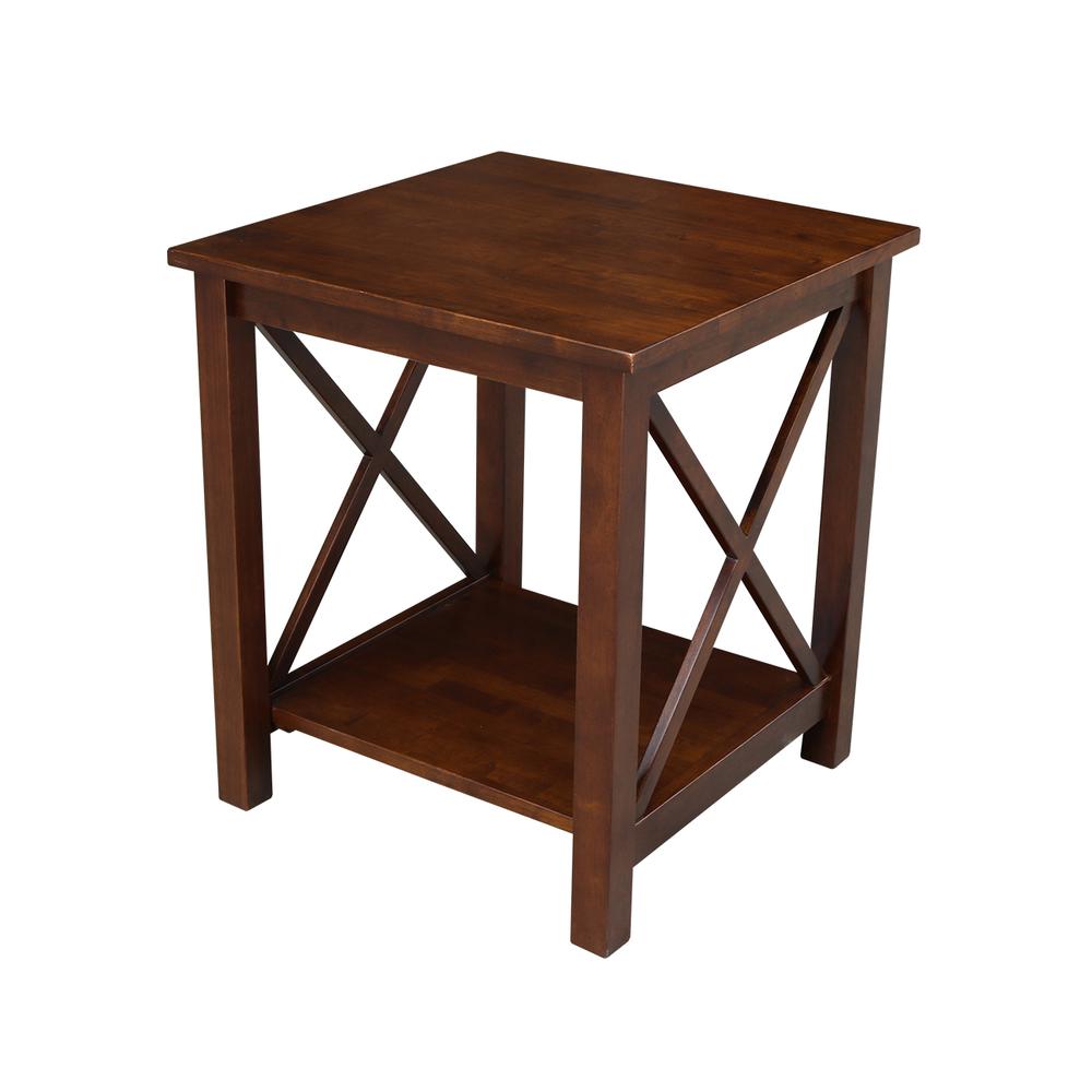 Hampton End Table, Espresso. Picture 1