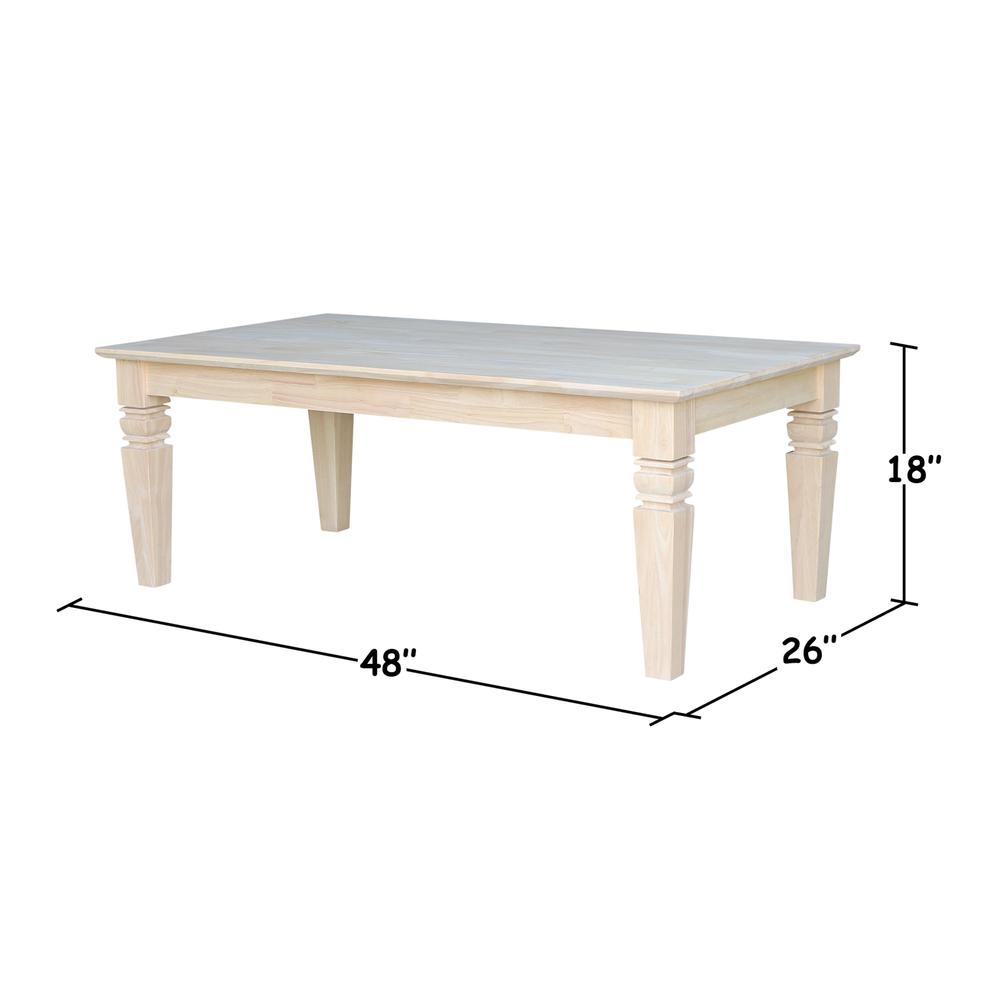 Java Coffee Table, Unfinished. Picture 6