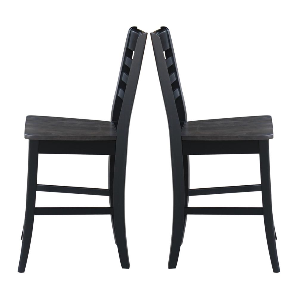 Cosmo Counter height Stool - 24" Seat Height , Coal. Picture 6