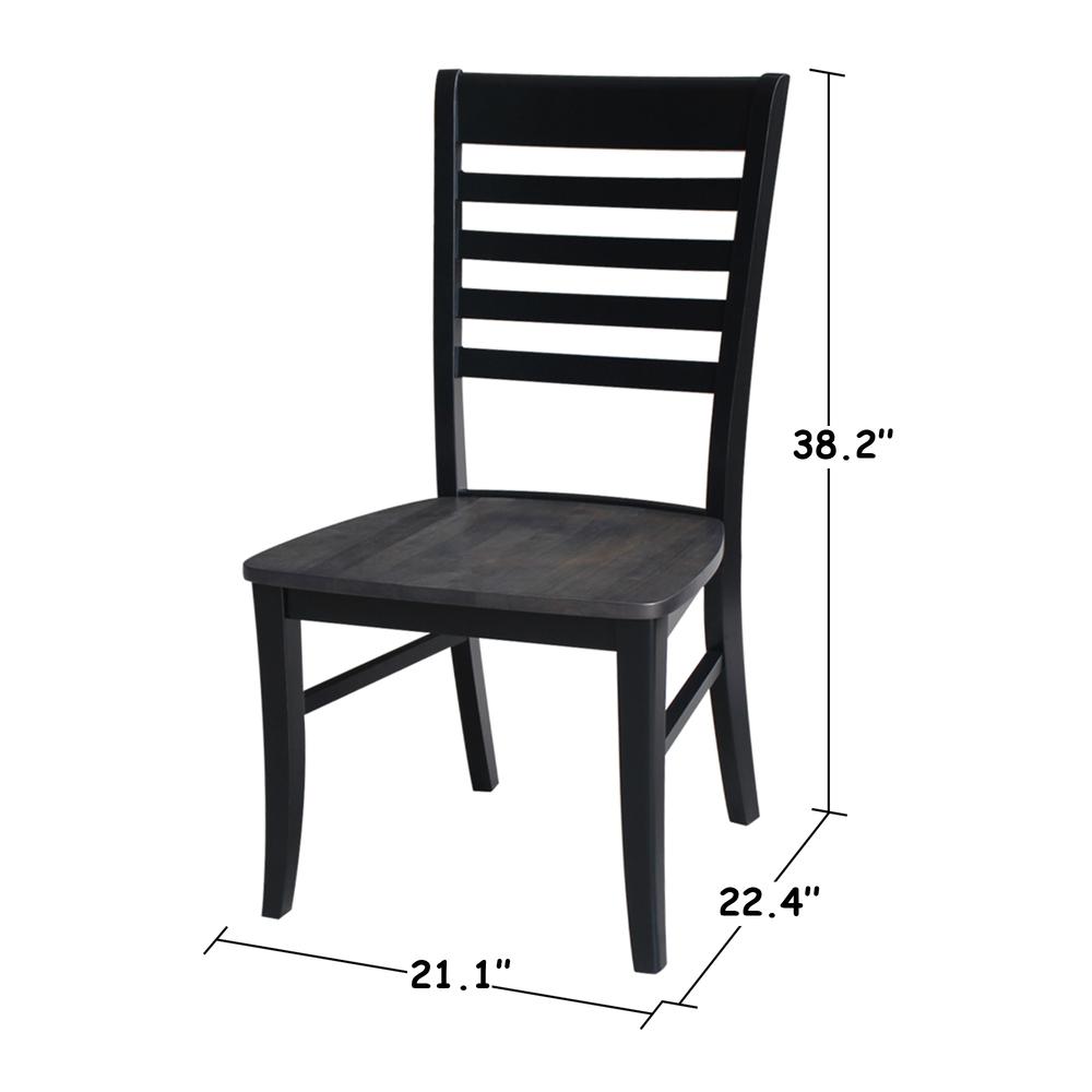 Set of Two Cosmo Chairs, Coal-Black/washed black. Picture 2