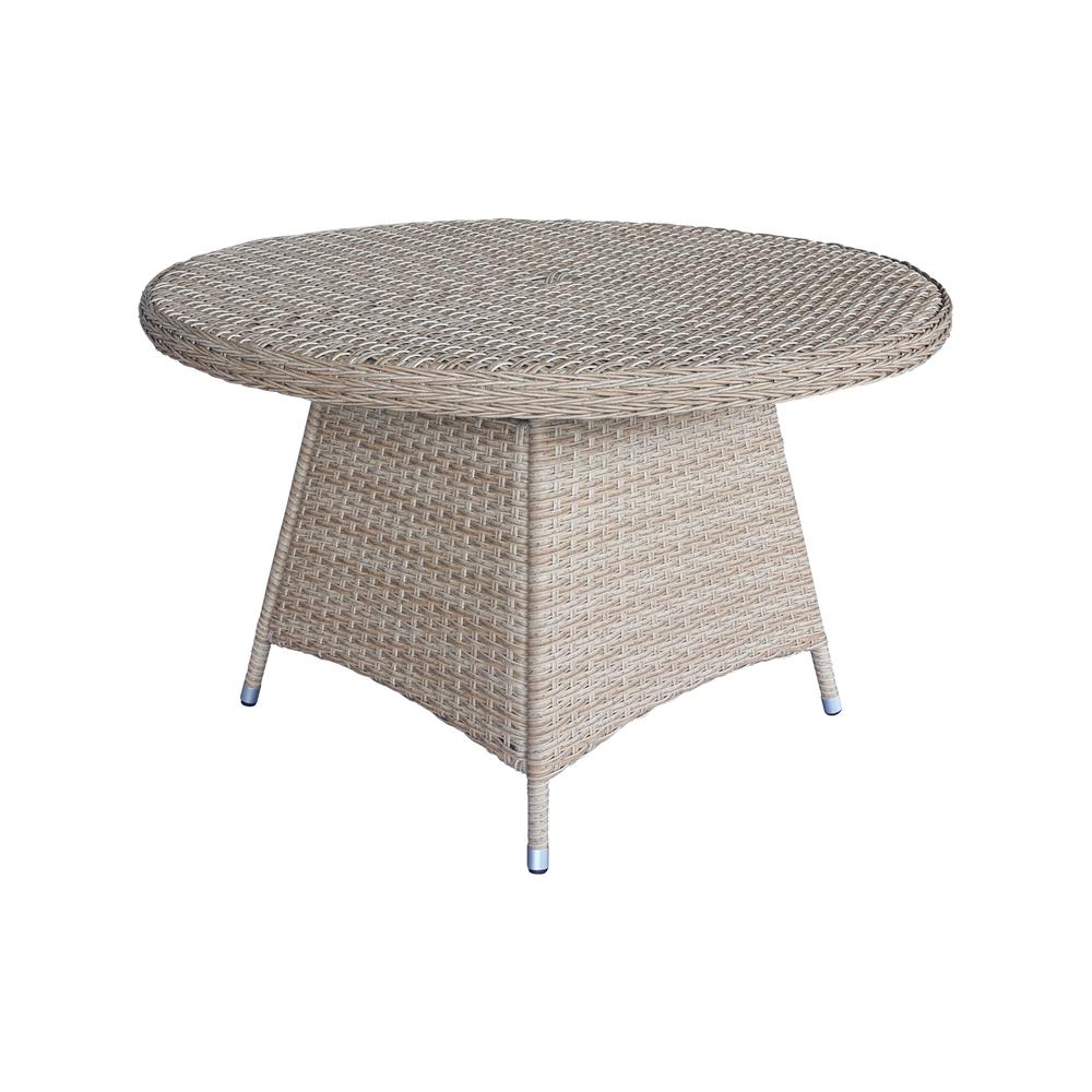 Outdoor 5 Piece Wicker Patio Furniture Set with a Round Table and 4 Chairs. Picture 4