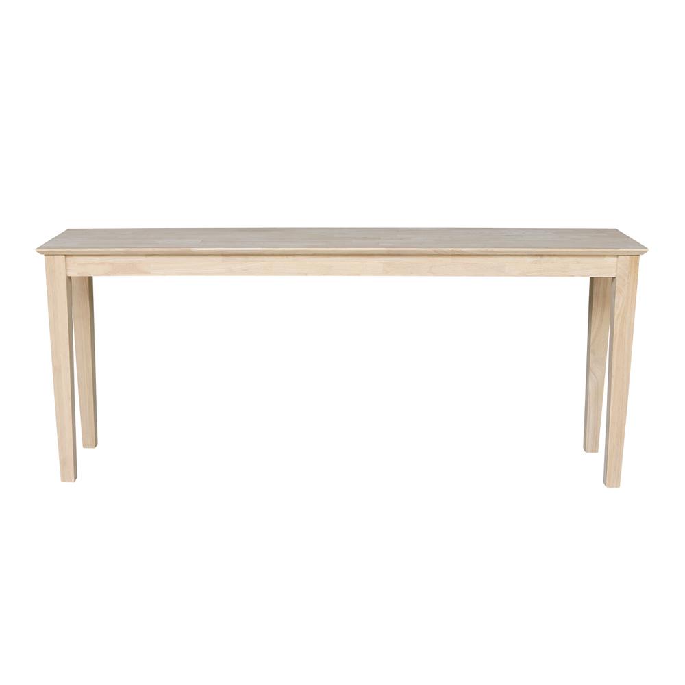 Shaker Console Table - Extended Length-72", Unfinished. Picture 6
