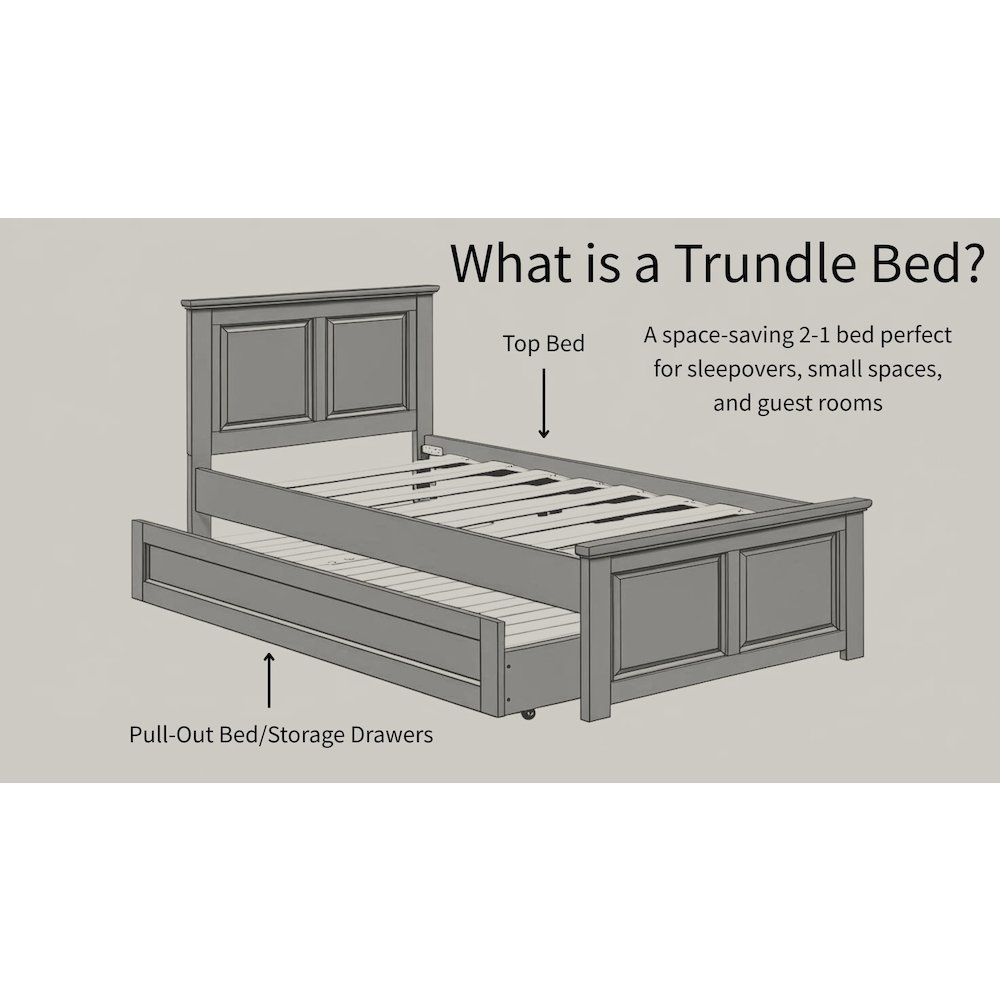 Heritage Solid Wood Twin Trundle Bed. Picture 4