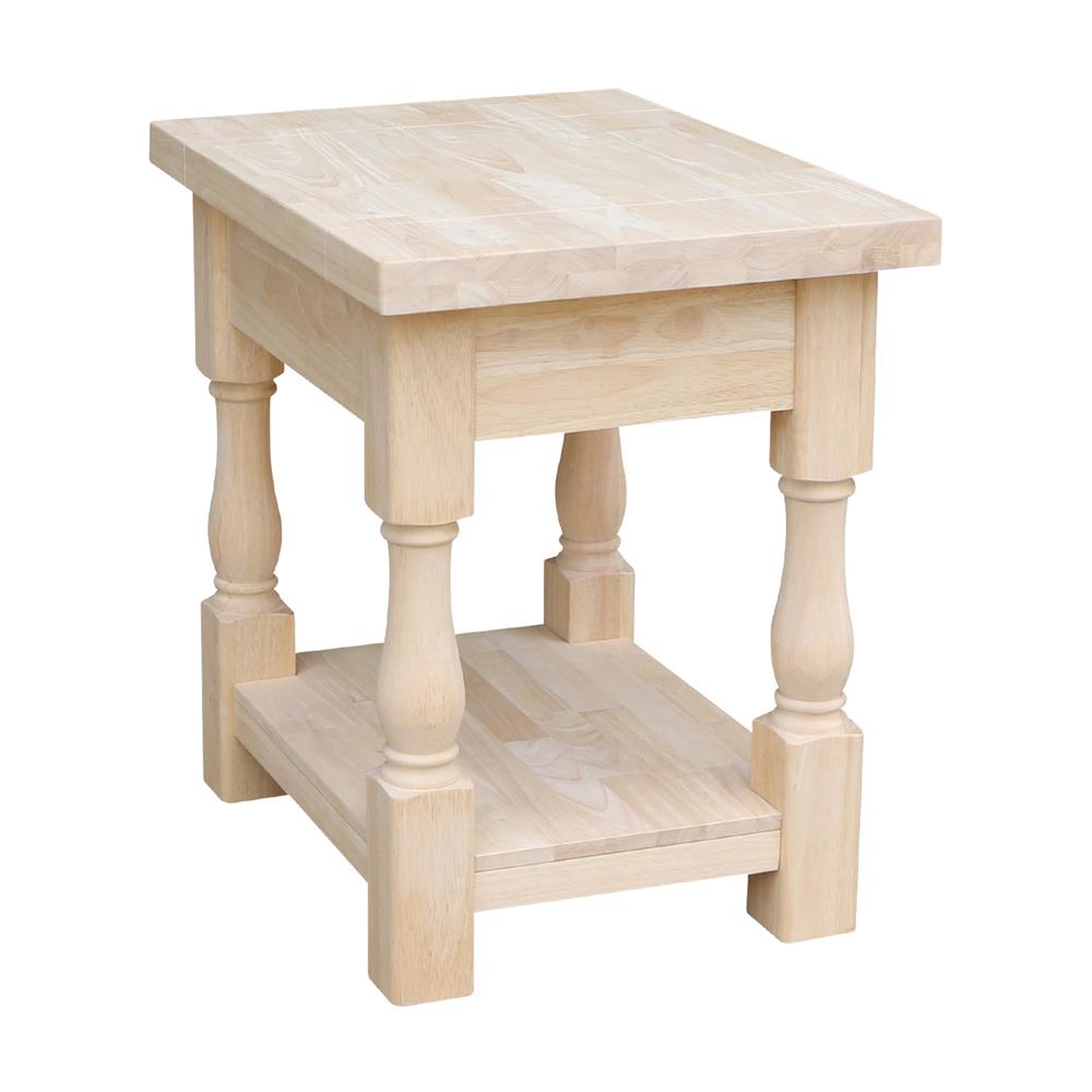 Tuscan End Table, Unfinished. Picture 7