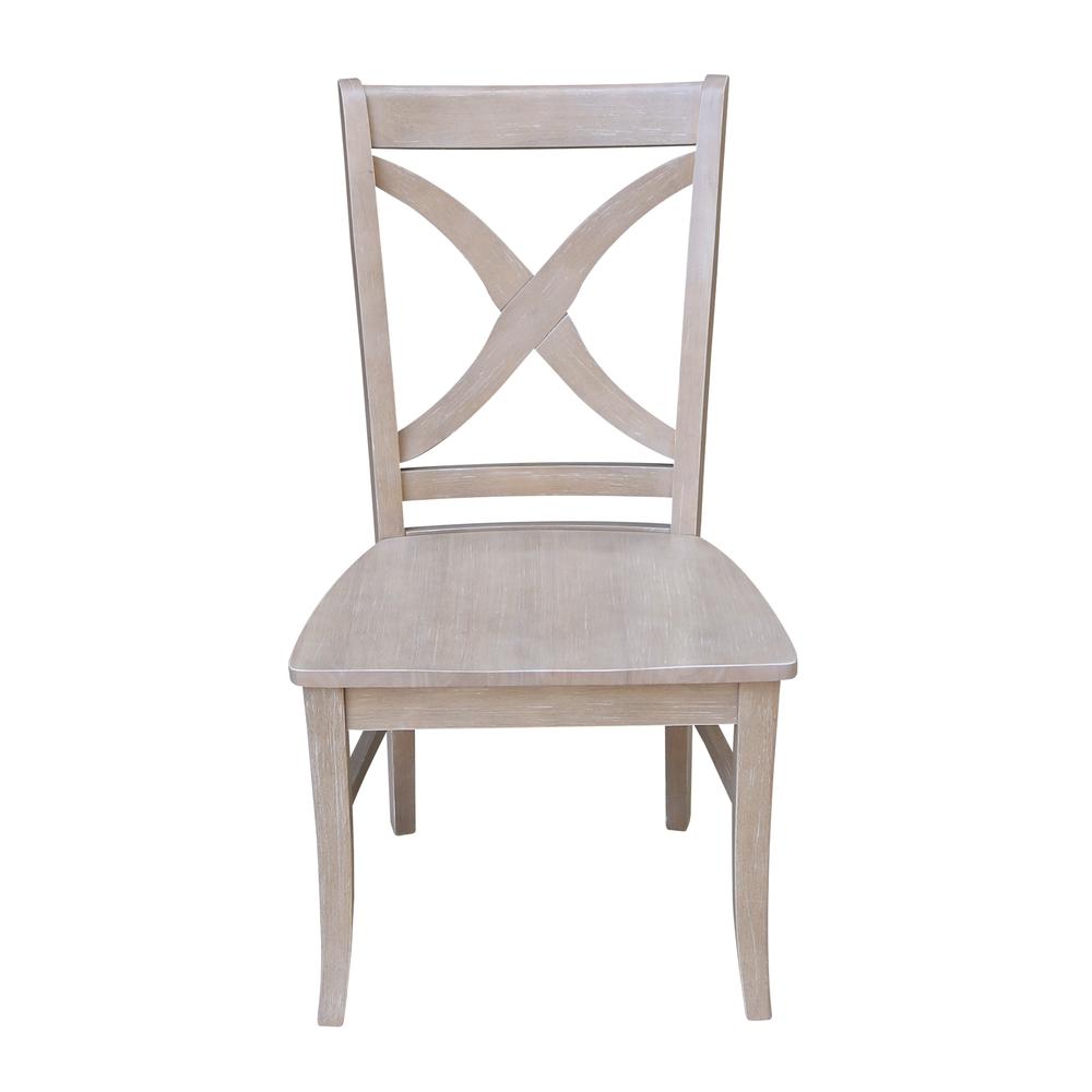 Set of Two Cosmo Chairs, Washed Finish, Washed Gray Taupe. Picture 6
