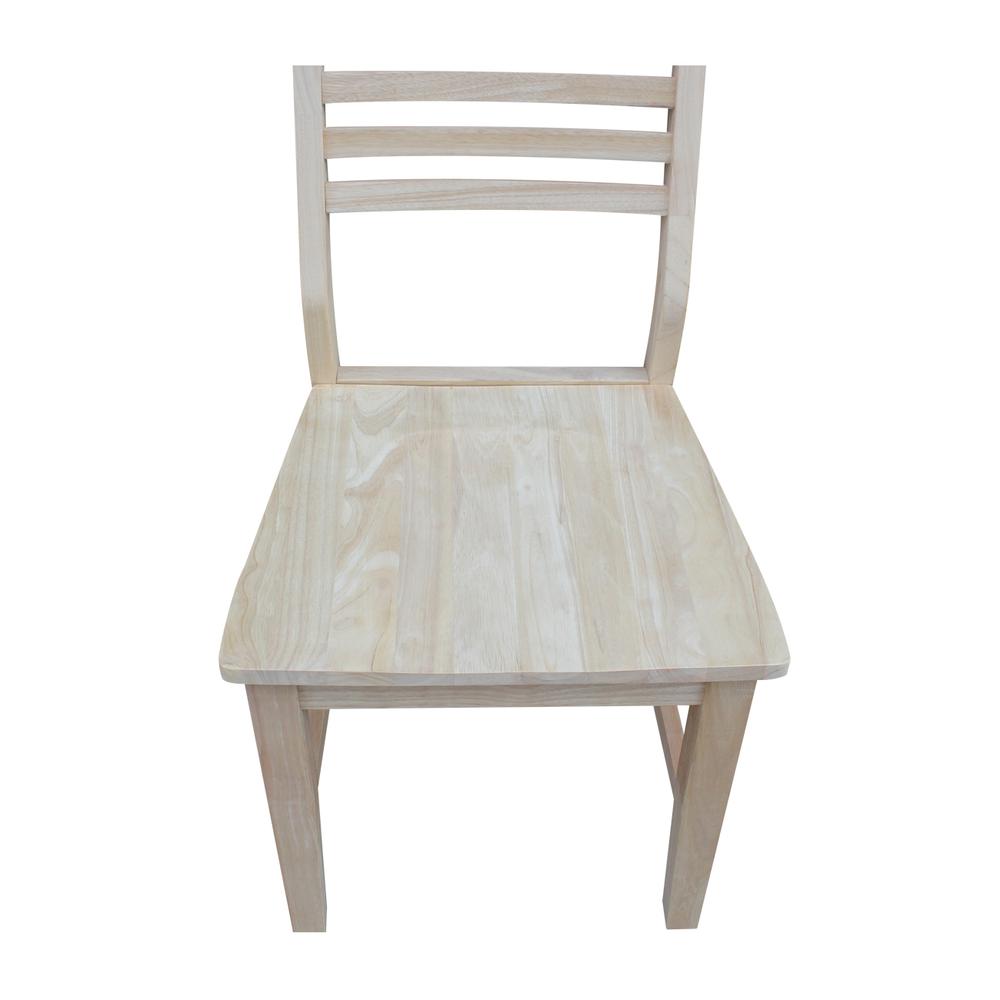 Set of Two Aspen Slat Chairs, Unfinished. Picture 2