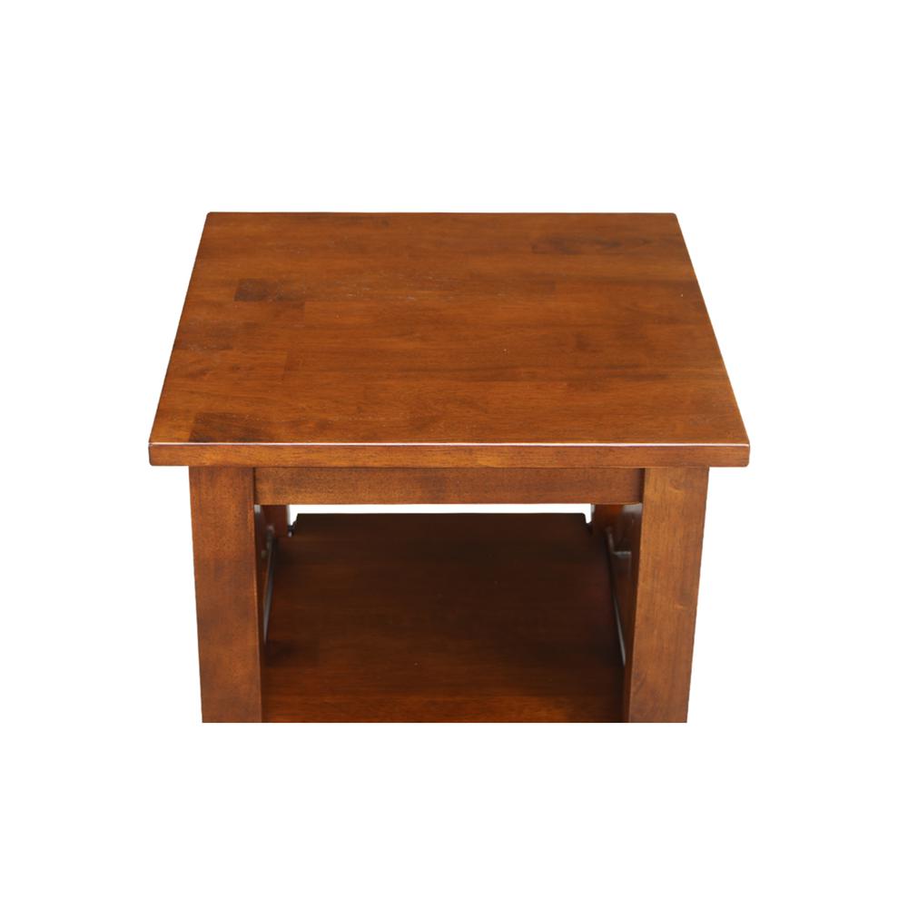 Hampton Accent Table With Shelves, Espresso. Picture 2