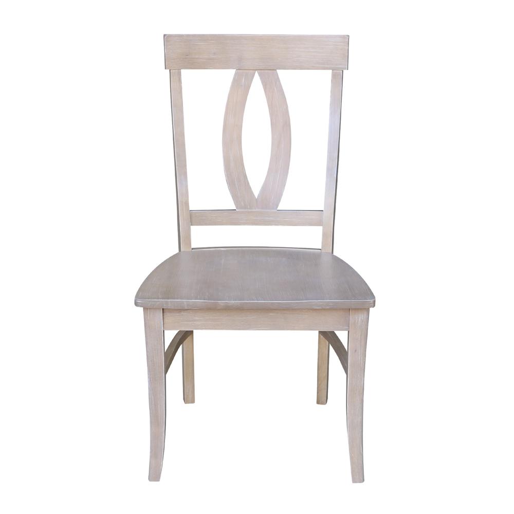 Set of Two Cosmo Chairs, Washed Finish, Washed Gray Taupe. Picture 3