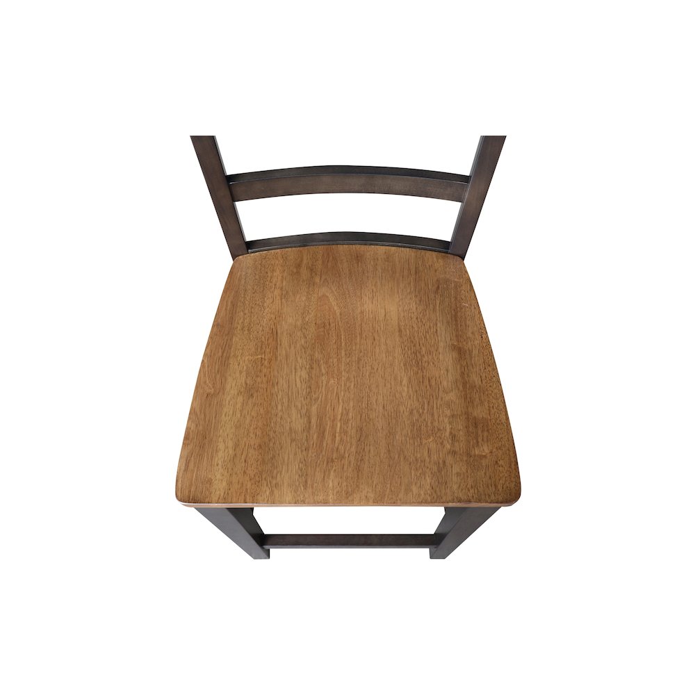 Solid Wood Madrid Counter Height Dining Stool - 24" Seat Height. Picture 8