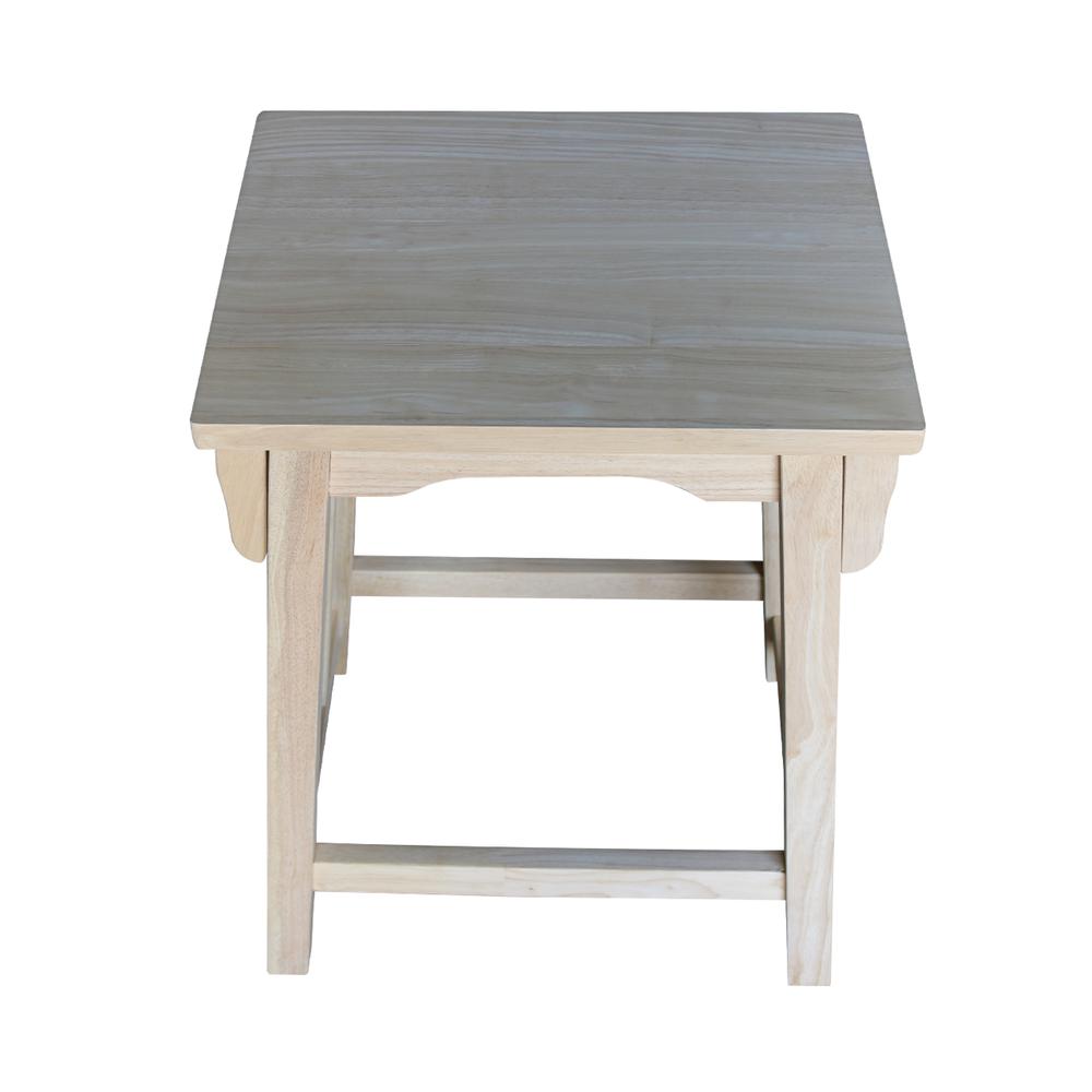 Mission Counter height Stool - 24" Seat Height , Unfinished. Picture 2
