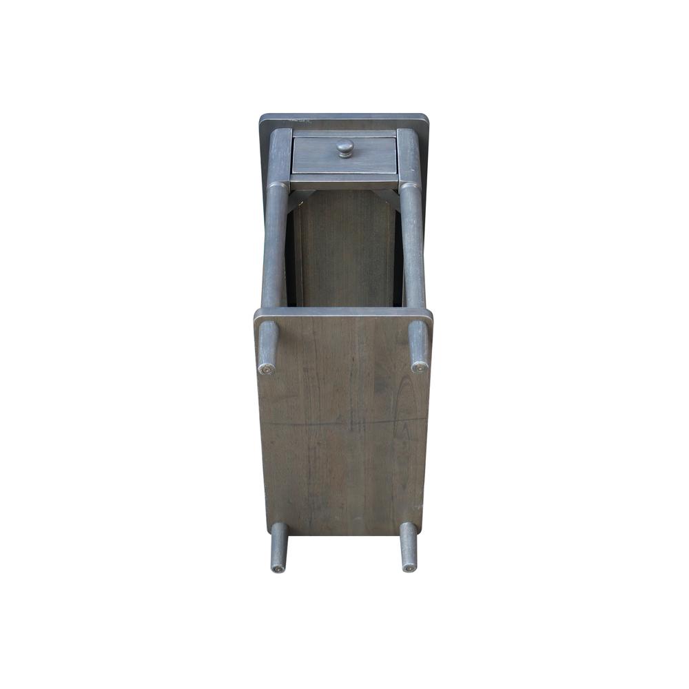 Solid Wood Narrow Side Table in Antique Washed Heather Gray. Picture 7