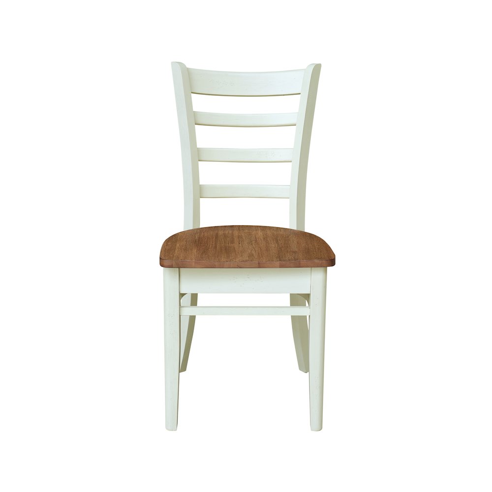 Set of Two Emily Side Chairs, Hickory/Shell. Picture 3