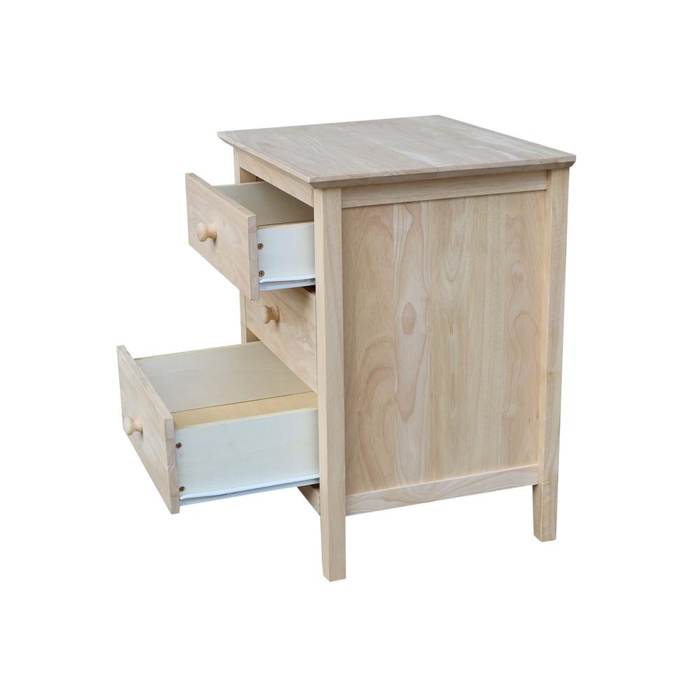 Nightstand With 3 Drawers. Picture 5