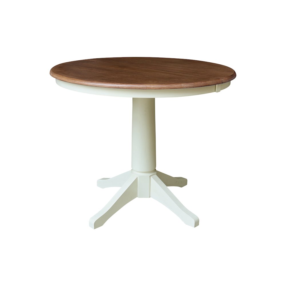 36" Round Extension Dining Table with 4 Chairs. Picture 3