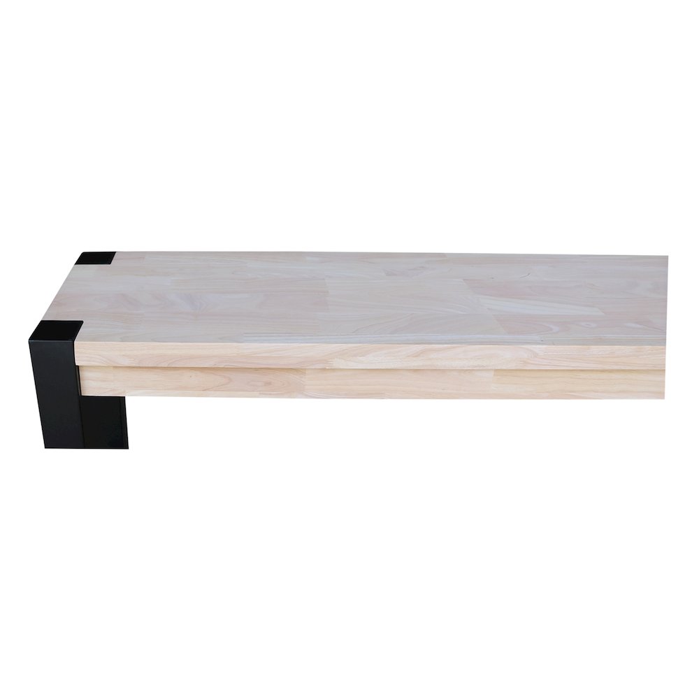 Solid Wood Tall Accent Table with Iron Legs. Picture 5