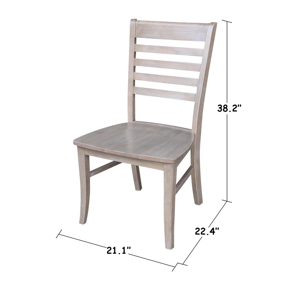 Set of Two Cosmo Chairs, Washed Finish, Washed Gray Taupe. Picture 6