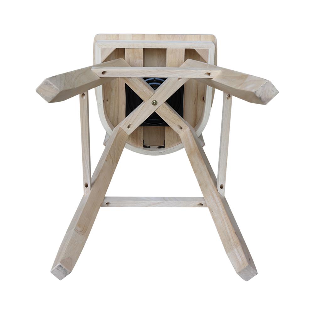 Emily Bar height Stool - 30" Seat Height - With Swivel And Auto Return, Unfinished. Picture 3
