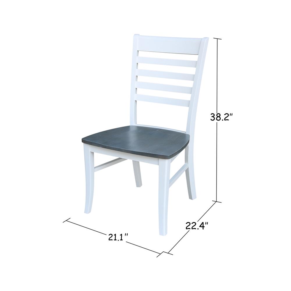 Set of Two Cosmo Roma Chairs, White/Heather gray. Picture 7