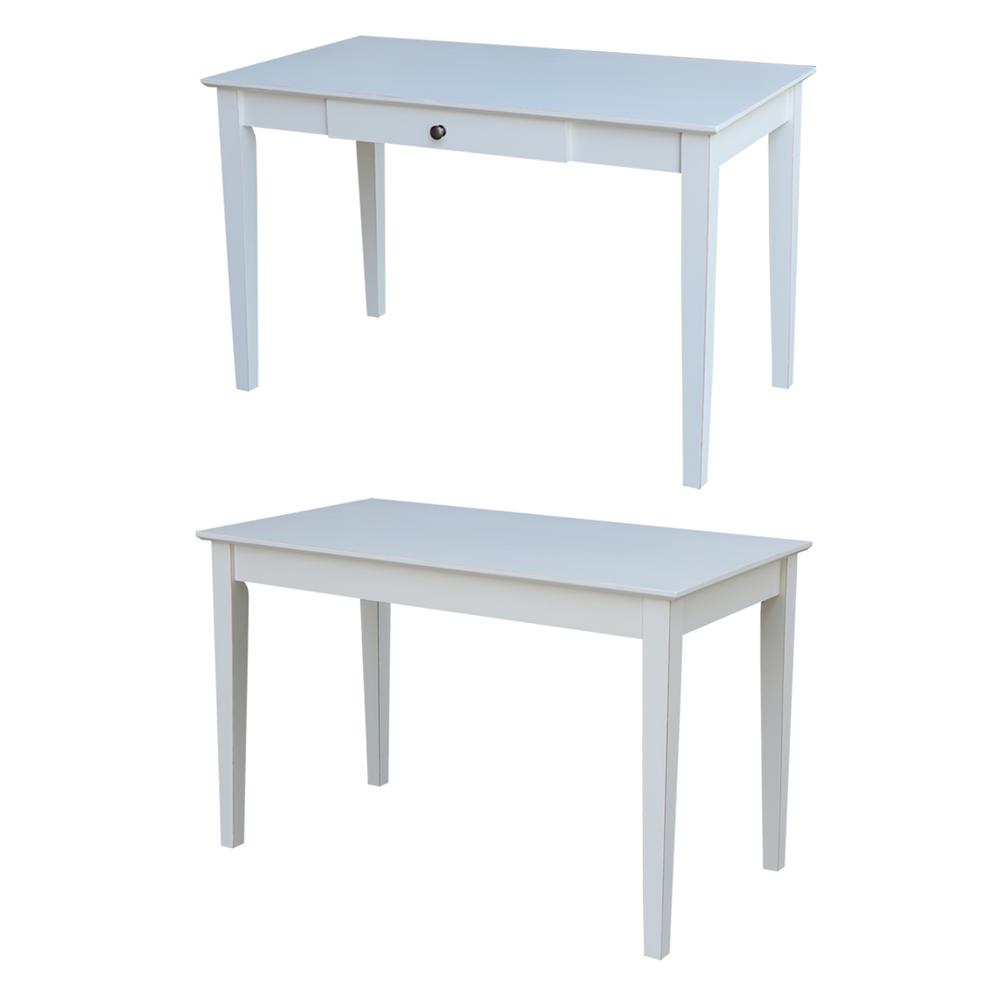 Writing Desk With Drawer, Beach White. Picture 2