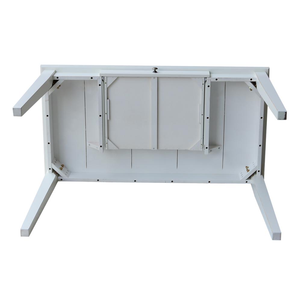 Writing Desk With Drawer, Beach White. Picture 6