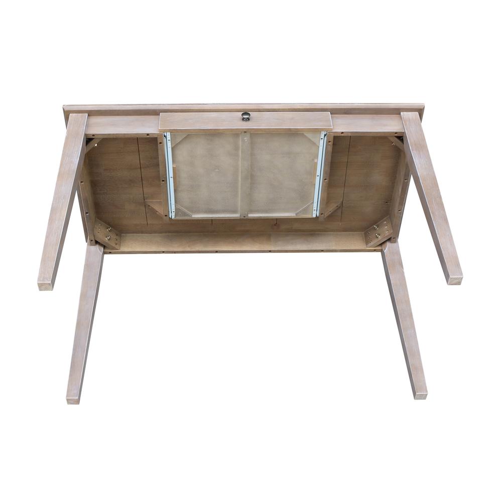 Writing Desk With Drawer, Washed Gray Taupe. Picture 8