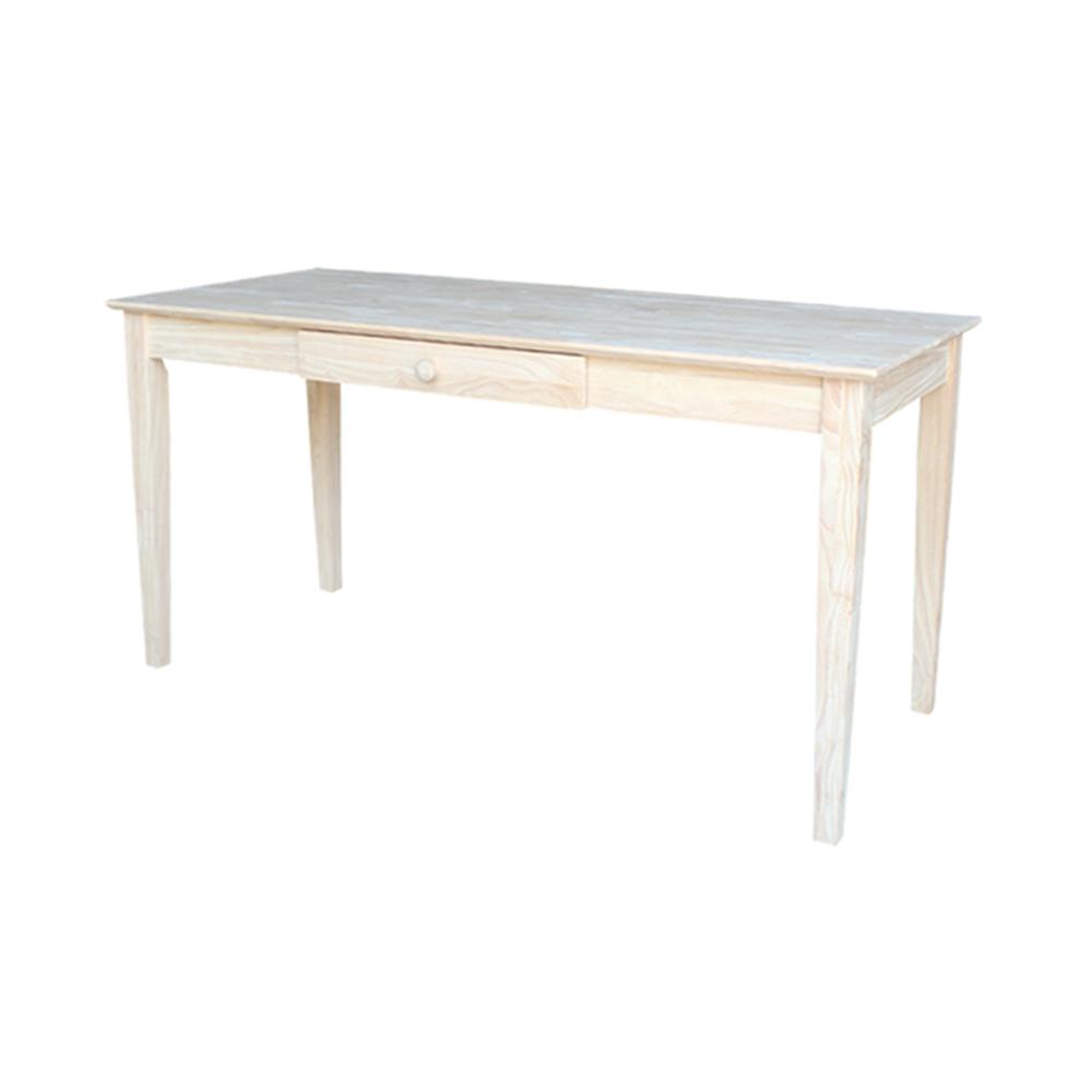 Writing Desk With Drawer, Unfinished. Picture 12