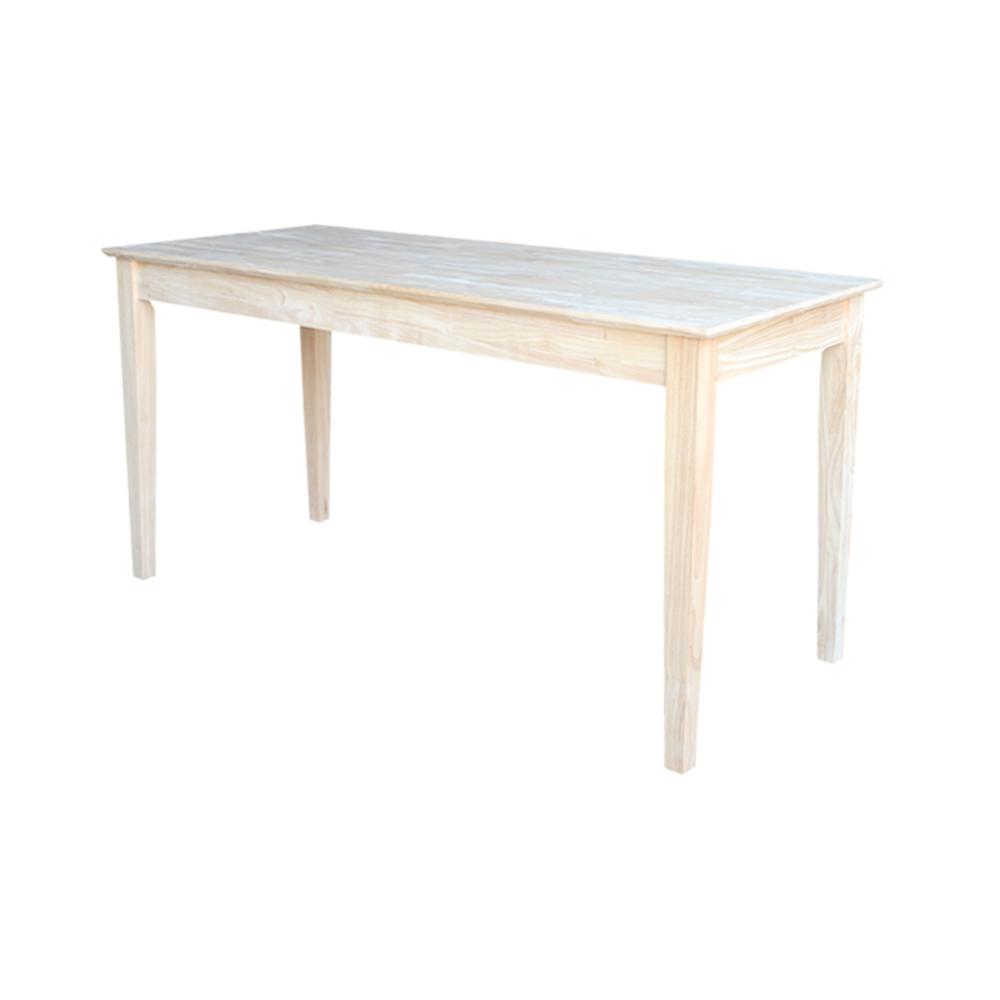 Writing Desk With Drawer, Unfinished. Picture 3