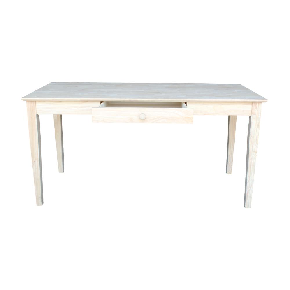 Writing Desk With Drawer, Unfinished. Picture 5